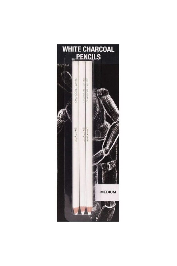White Charcoal Sharpener (White Charcoal Pencil) 3 Pcs