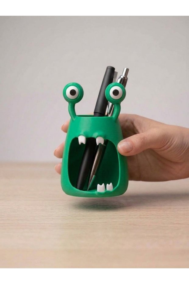 Monster Pen Holder - 3D Fun Desk Organizer Decorative Organizer and Makeup Brush Holder