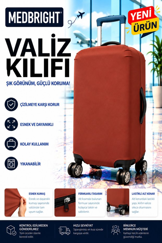 Luggage Cover Suitcase Cover Lycra Flexible Fabric and Durable Luggage Cover Ki̇remi̇t-Vk25