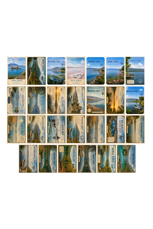 Our Lakes Themed Postcard Set (10X15 cm 27 Pieces)