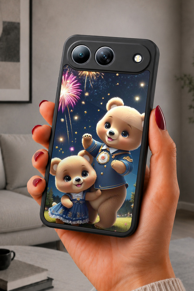 Spark 40 5g Compatible Printed, Matte Black, Soft Silicone, Protective, Shock Absorbing Cover, Case