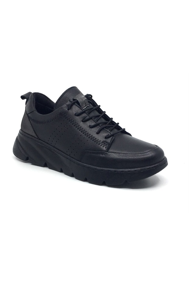 Dr Zen 100% Leather Women's Orthopedic Daily Seasonal High Sole Rubber Laced Shoes