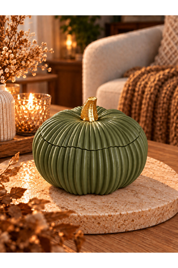 Autumn Pumpkin – Decorative Pumpkin Sugar Bowl & Storage Box with Lid 17cm X 11.5 cm