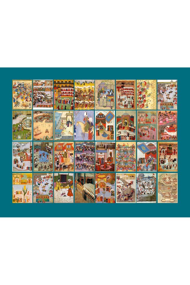Miniature Themed Postcard Set (10X15 cm 32 Pieces)