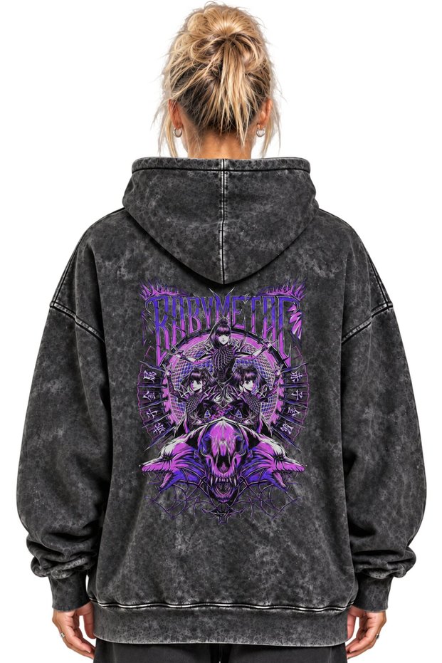 Baby Metal Rock Metal Music Band Printed Unisex Oversize Washable Hoodie Sweatshirt