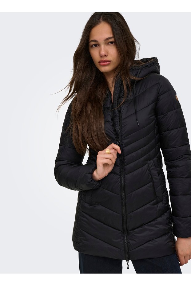 Black Women's Quilted Coat 15373765C-N10