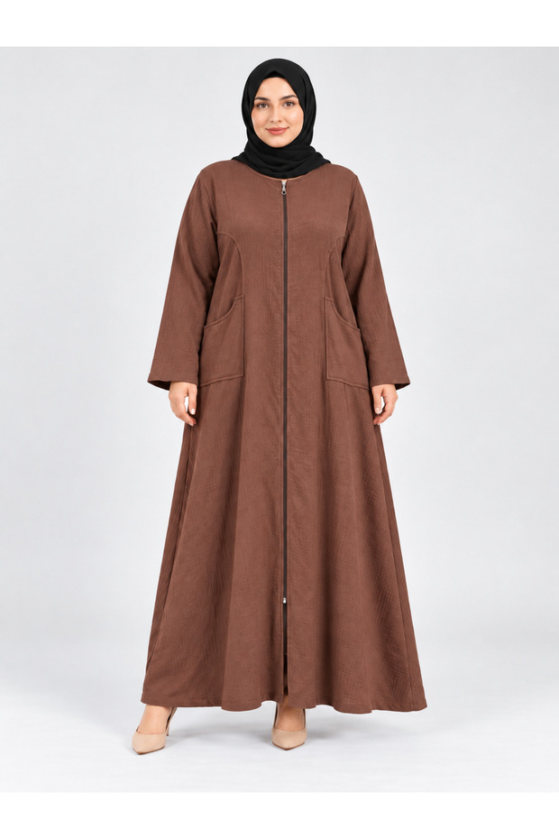 Women's Cotton Robe with Zipper Pockets 42/56