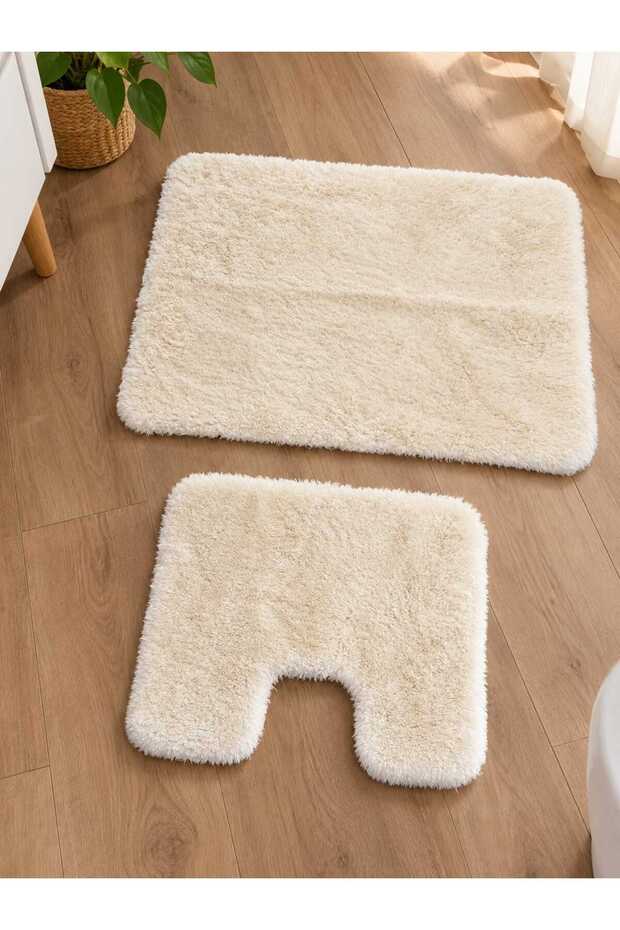 Non-Slip Base Plush Bath Mat 2-Piece Toilet Set 60*50 - 60*90