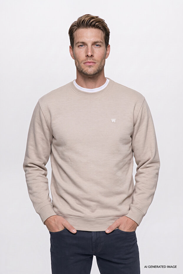 Cotton Thessaloniki Regular Fit Crew Neck Sweatshirt