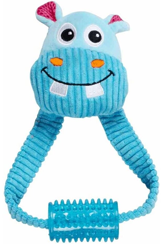 Vivid Life-Hippo with Tugger Dog Toy