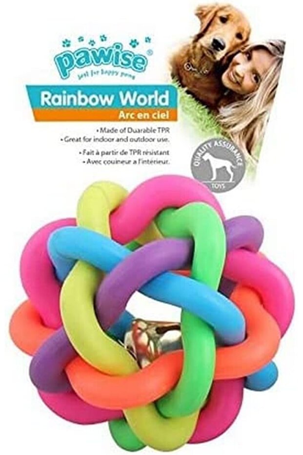 Rainbow World Knitting Ball Ø 10.5 cm