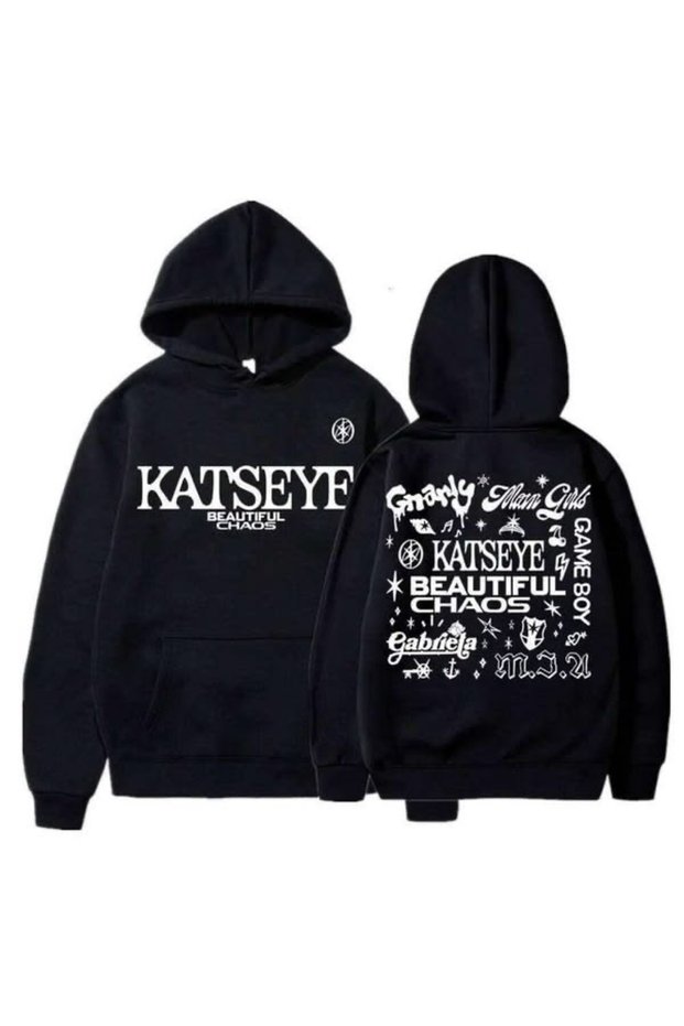 Katseye Printed Cotton 3 Thread Threaded Oversize Sweatshirt