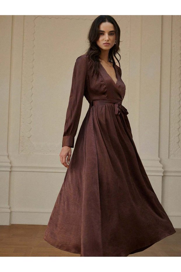 Rochie maxi, maro
