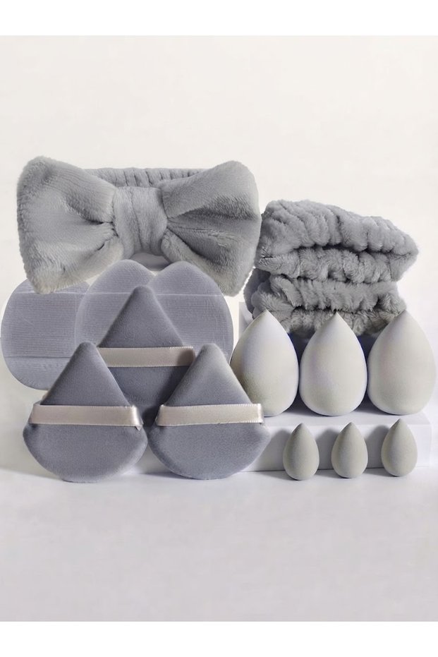 12-Piece Makeup Sponge Set, Made of 3 Powder Puffs, 3 Mini Air Cushion Puffs, 3 Beauty Eggs, and 3 Mini Beauty