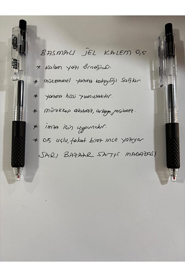 jel kalem siyah 2 adet