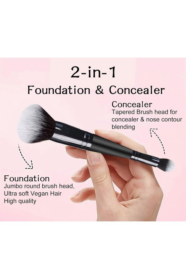 Double End Blush Powder Foundation Concealer Brush