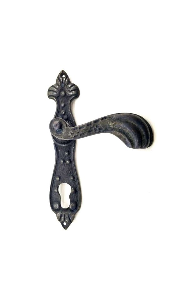 Antique Style Decorative Brass Mevlana Room Door Handle - 228X48 Mm, Oxide