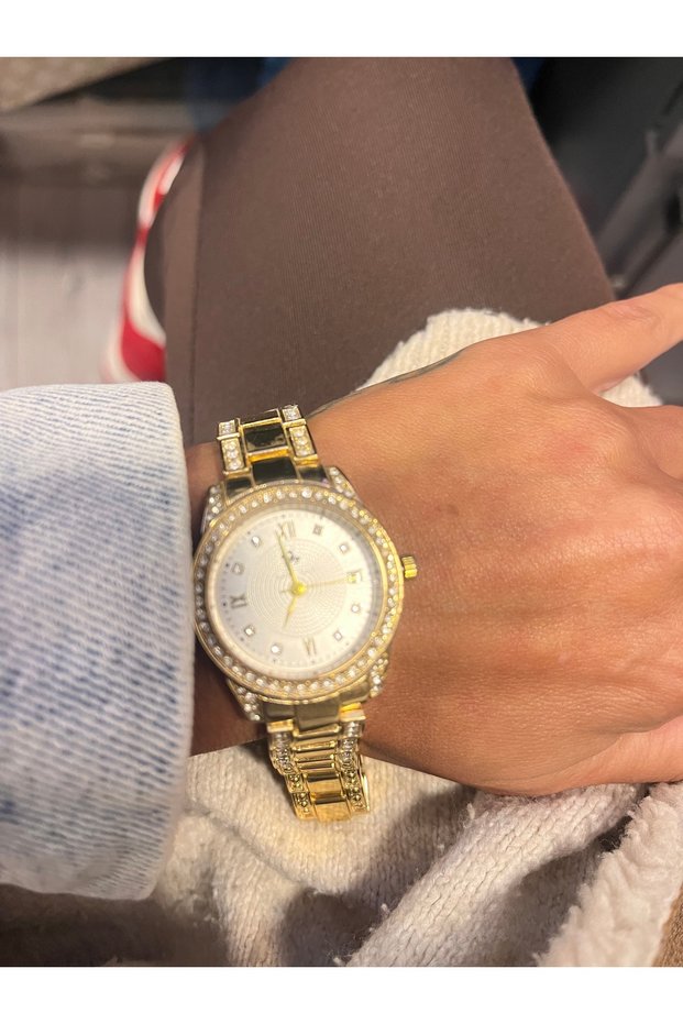 Gold Stone Detail Watch
