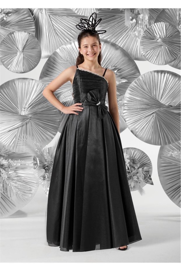 Meneviş Stone Detailed Girls' Long Evening Dress_Mnvs1005