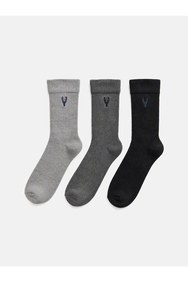 Socks - Gray - Patterned