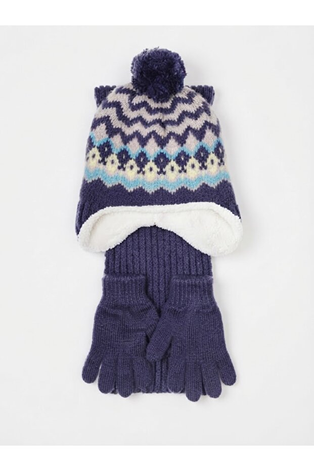 Fo 5205 Soli 3-Piece Scarf Beanie Glove Set