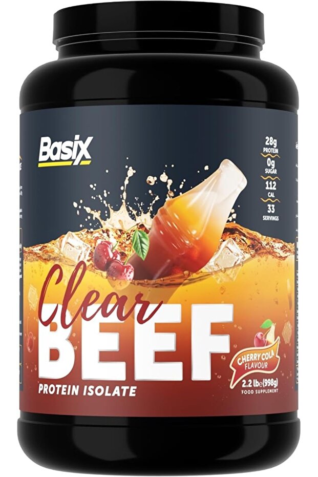 Clear Beef Protein Isolate, Cherry Cola Flavor, 2.2lb (998g), High Protein, Sugar-Free