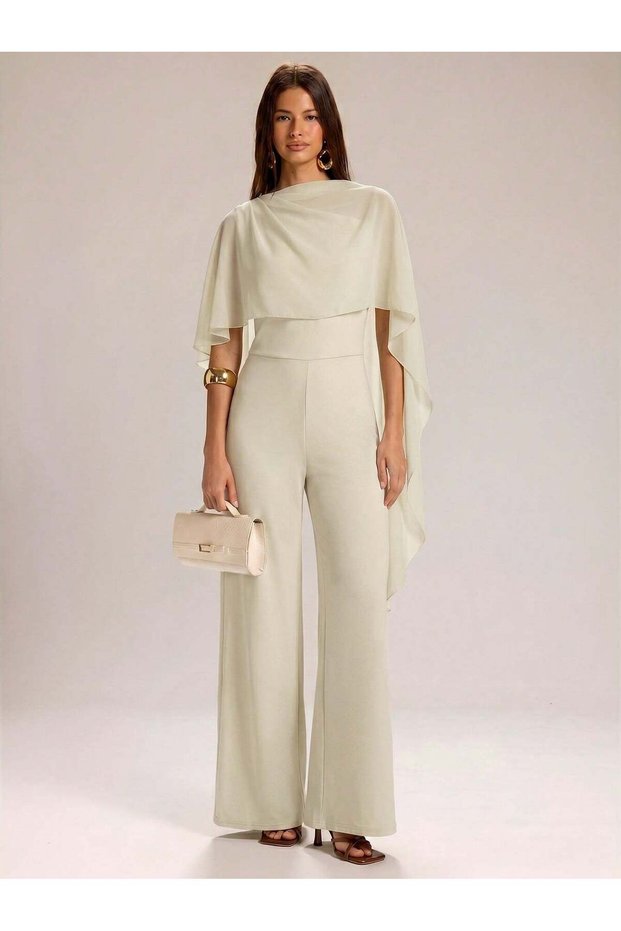 Long jumpsuit, beige