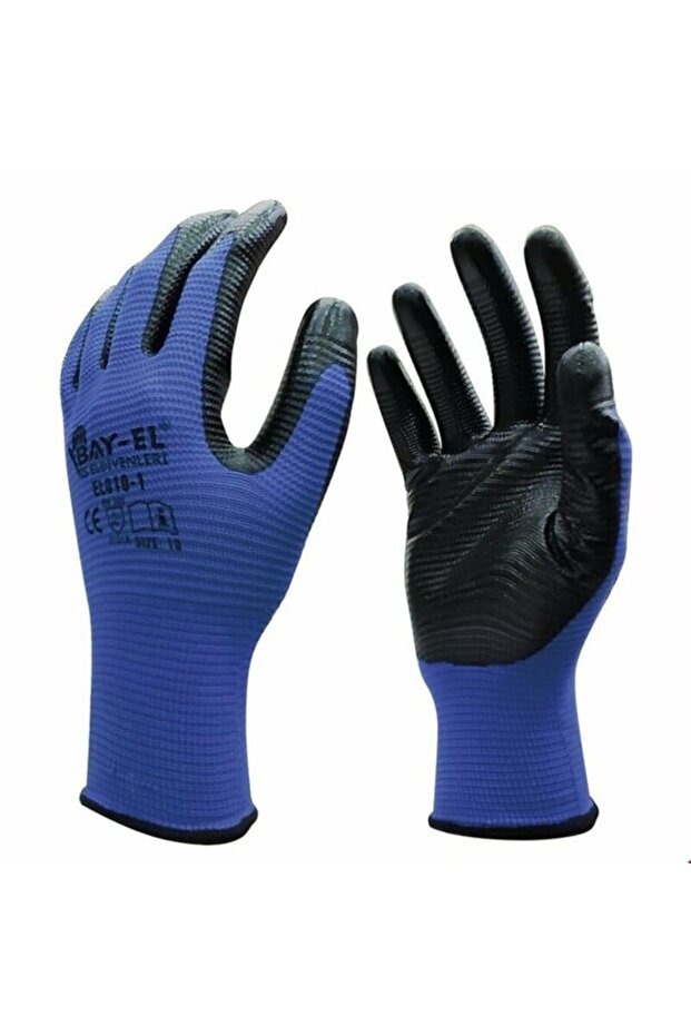 ZEBRA ELDİVEN 1/2 10 MAVİ-SİYAH