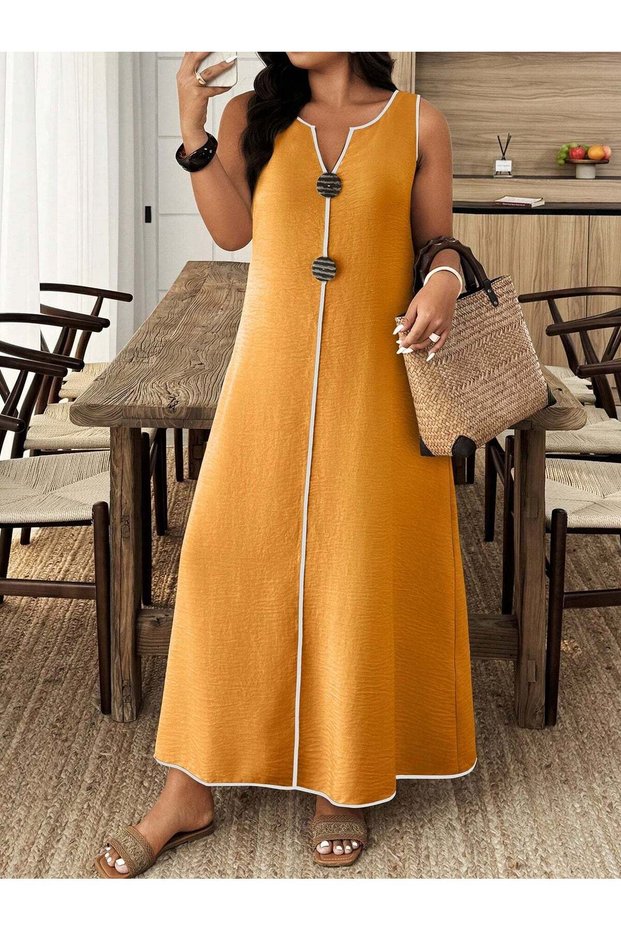 Rochie maxi, portocaliu