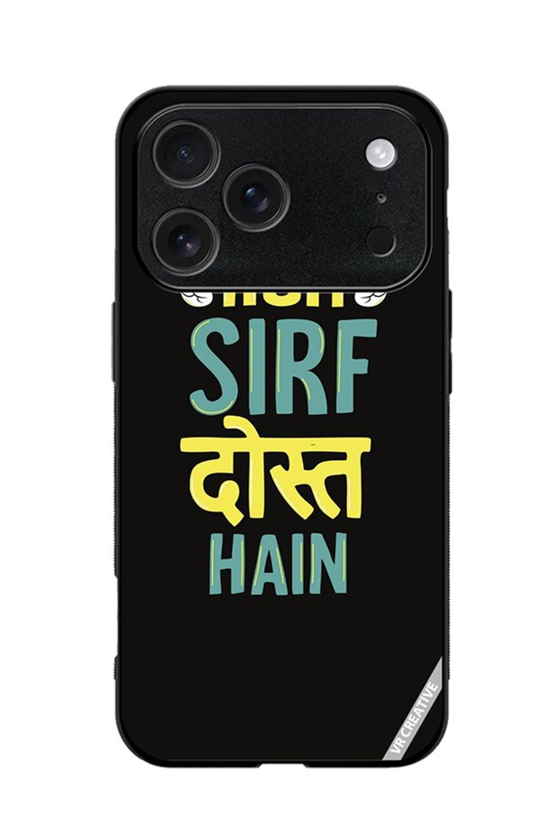 Protective Case Cover For Apple iPhone 18 Pro Max Hum Sirf Dost Hai Design Multicolour