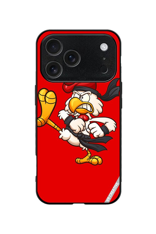 Protective Case Cover For Apple iPhone 18 Pro Karate Chicken Design Multicolour