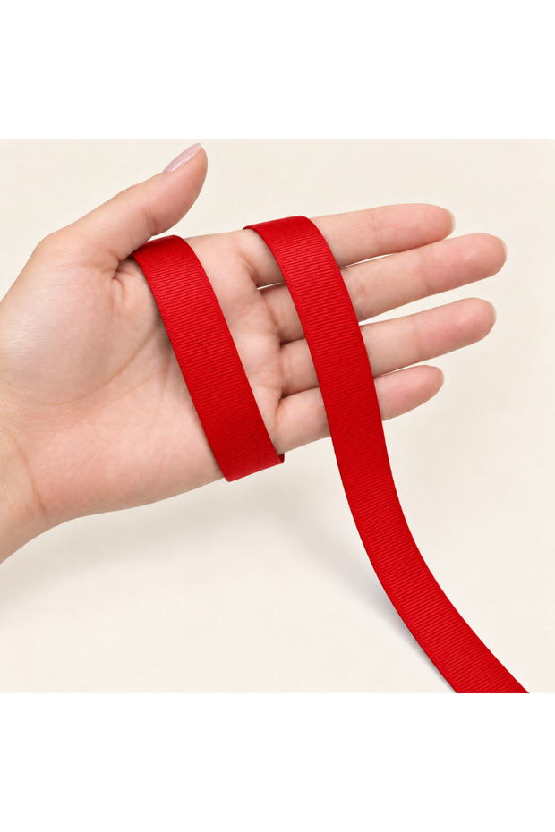 Grosgrain Ribbon Red 2 cm 91 Meters Decoration Packaging Hobby Bundle Dowry