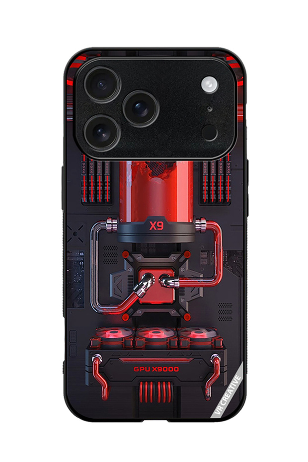 Protective Case Cover For Apple iPhone 18 Pro Max Red X9 Design Multicolour