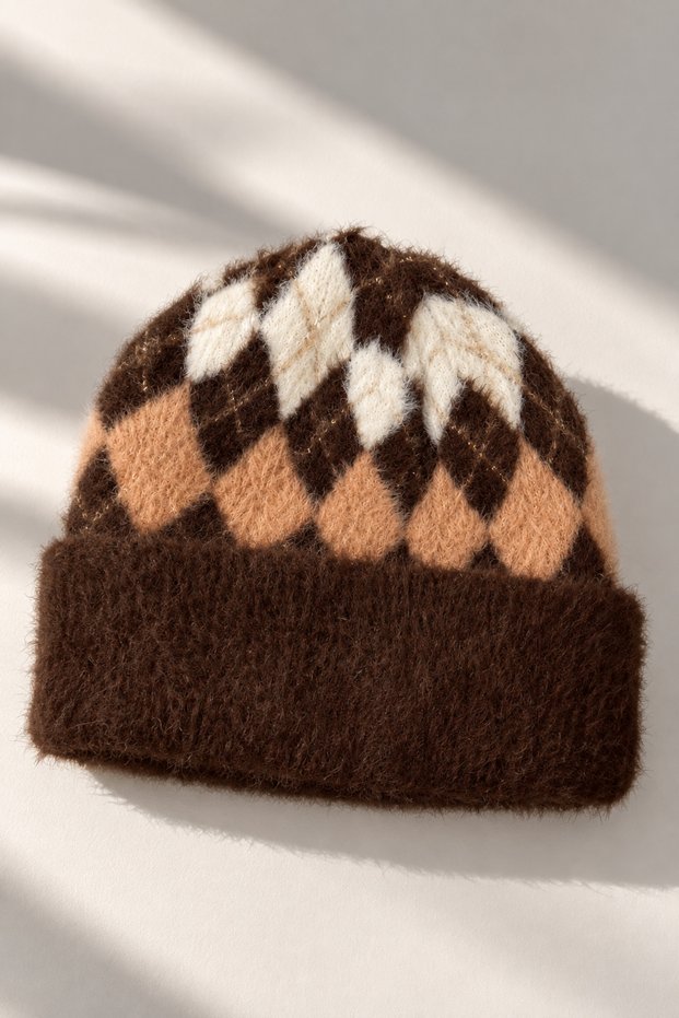 Premium Fringed Soft Textured Patterned Beanie