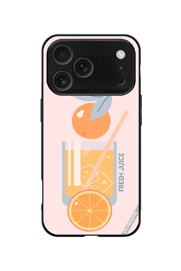 Protective Case Cover For Apple iPhone 18 Pro Orange Juice Design Multicolour