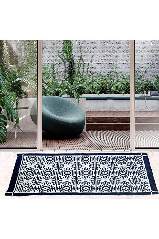 Traditional Ethnic Geometric Handwoven Cotton Area Rug – 35 x 60 Inches