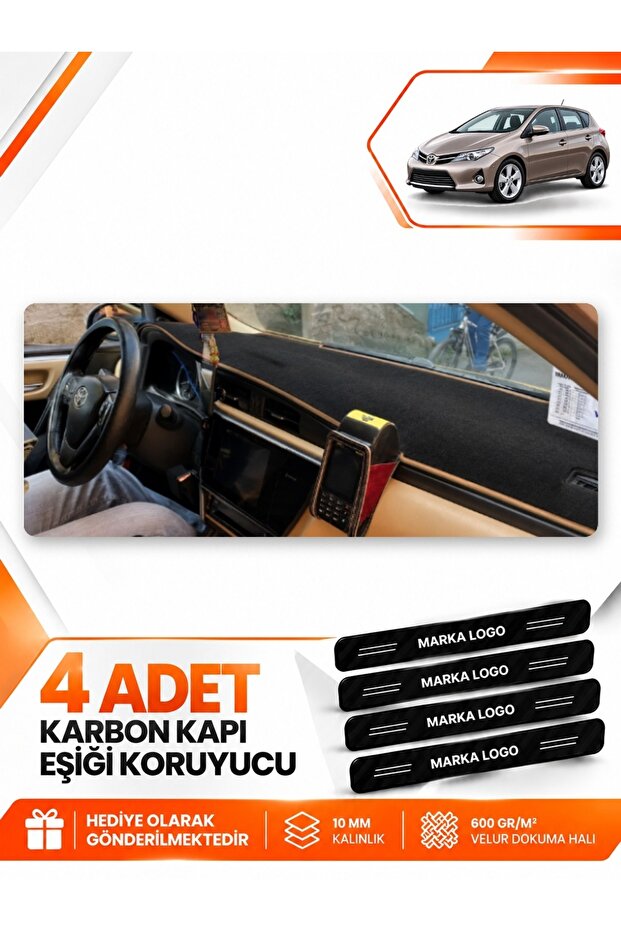 Toyota Auris E180 (2012-2018) Compatible Front Torpedo Protection Cover - Black-Brown - To006