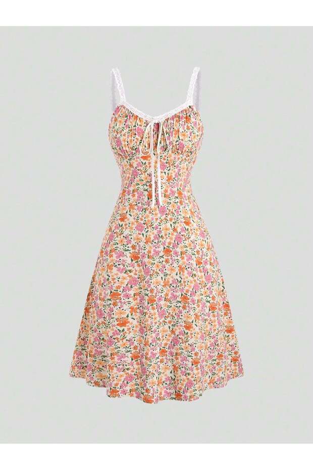 Rochie midi, mix culori