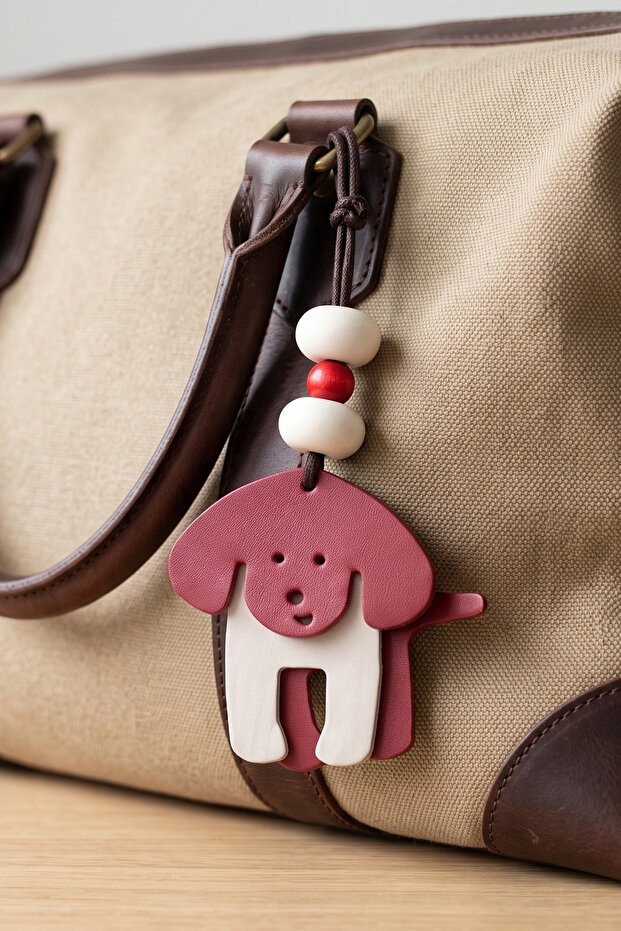 Red Dog Figured Pet Bag Ornament Cute Beaded Bag Accessory Hanger Ct002
