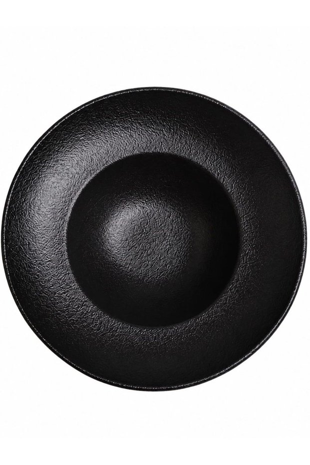 Tabak Evi Graphite Porcelain Black Pasta Plate 23 X 5cm Single