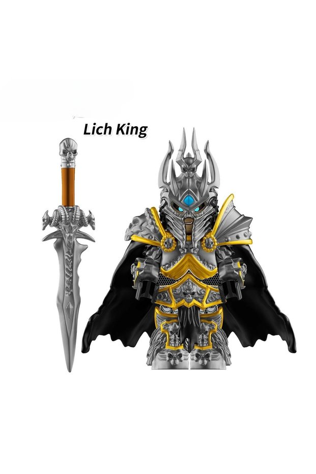 WHITE Medieval Stormwind Soldiers World Of Warcraft Wow Building Blocks Lich King Mini Action Figure