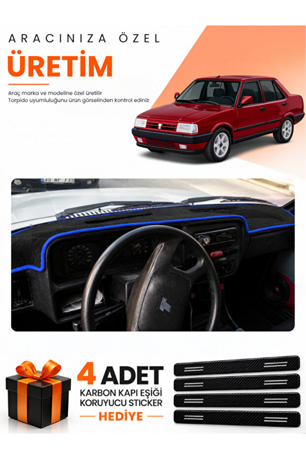 Şahi̇n Doğan Kartal High Bust (1981-2002) Compatible Torpedo Protection Cover Auto Cover - S.Blue - Tf002