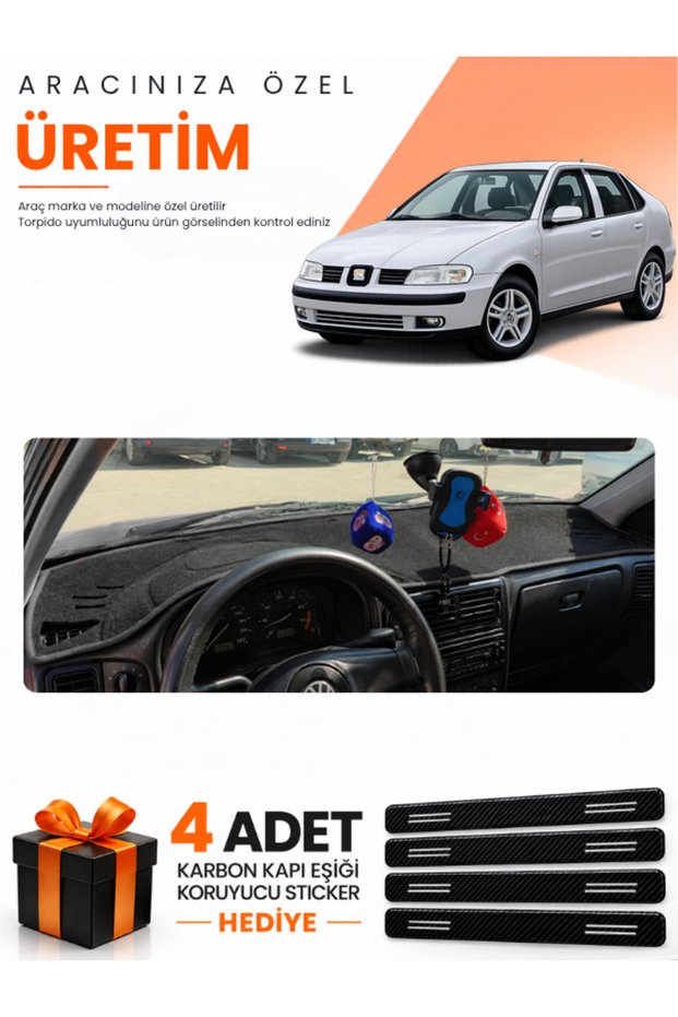 Seat Cordoba (1998-2001) Compatible Torpedo Protection Cover Auto Cover - Black - Se002