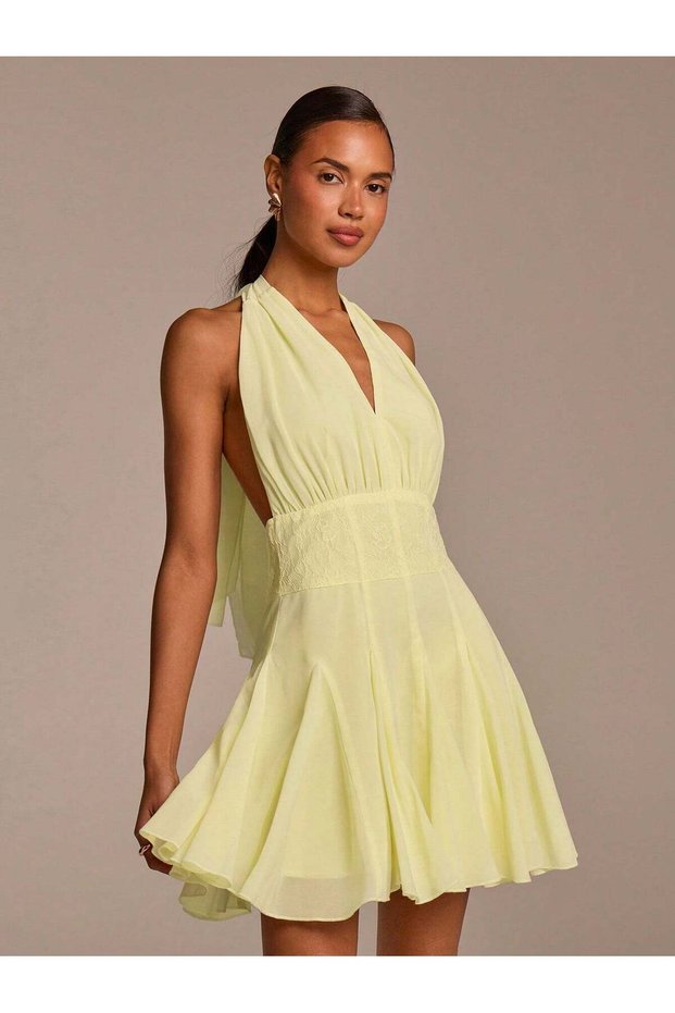 Rochie mini, galben