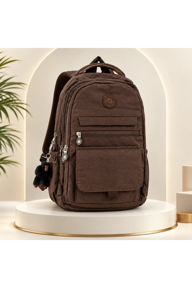 Durable Unisex Soft Waterproof Fabric Multi-Compartment Medium Size Laptop-School and Backpack
