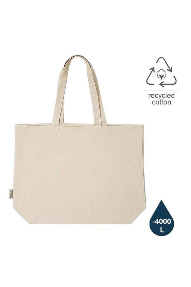 Borkum - GRS-certified Recycled Cotton Beach / Shopping Bag - Natural