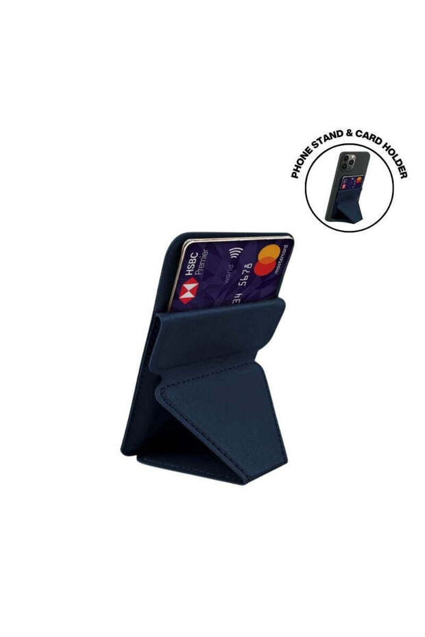 Odda - Mag Card Holder with Phone Stand - Blue