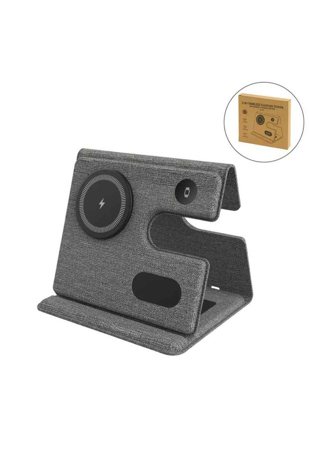 Foldable Wireless Fast Charging Station for Phone Watch Earbuds