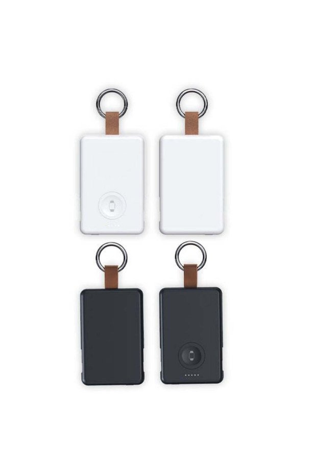 Ring Power 5,000mAh Slim Power Bank with Built-in Cables, Ring Holder and Smartwatch Wireless