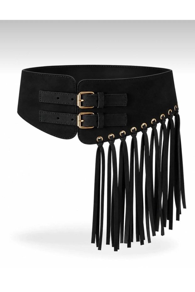 Tasseled Women's Corset Belt Elastic Belt, Dress Belt, Jacket Belt.